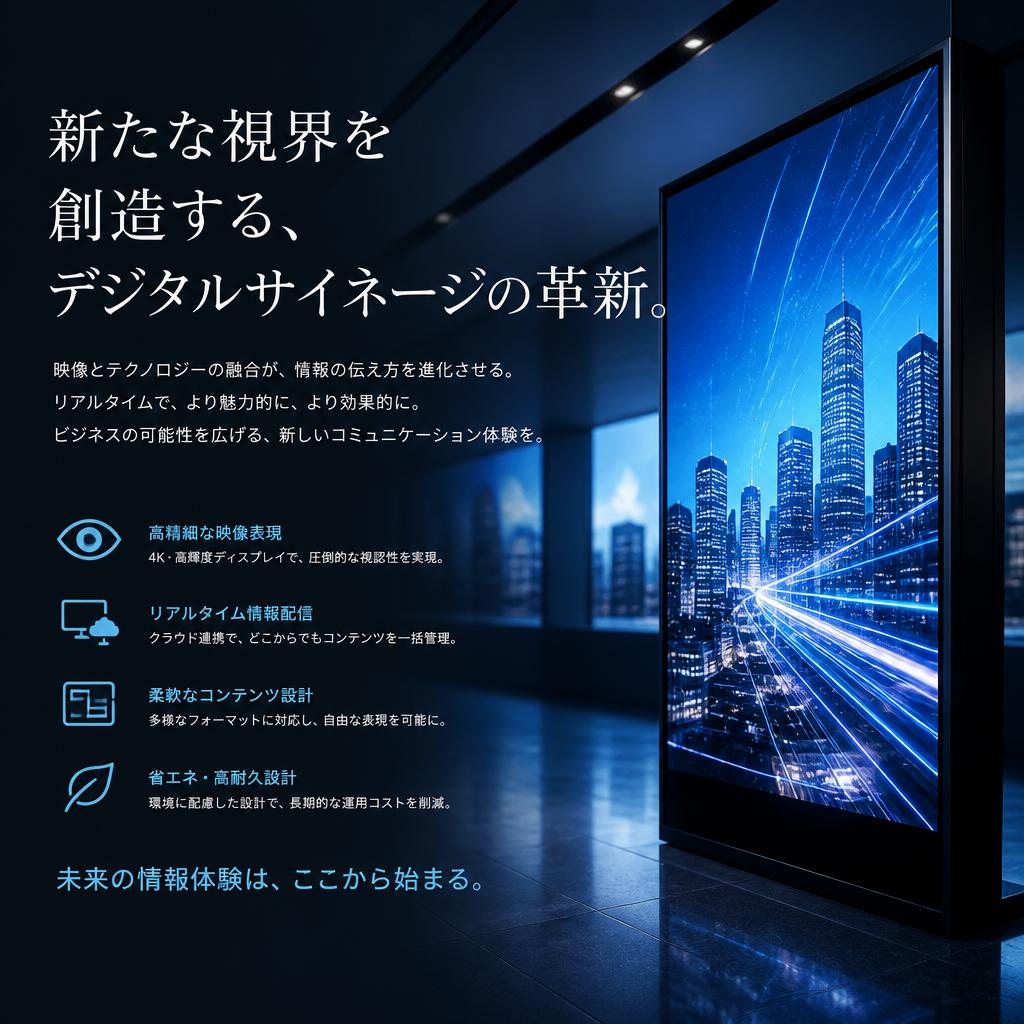 新たな視界を創造する、デジタルサイネージの革新。