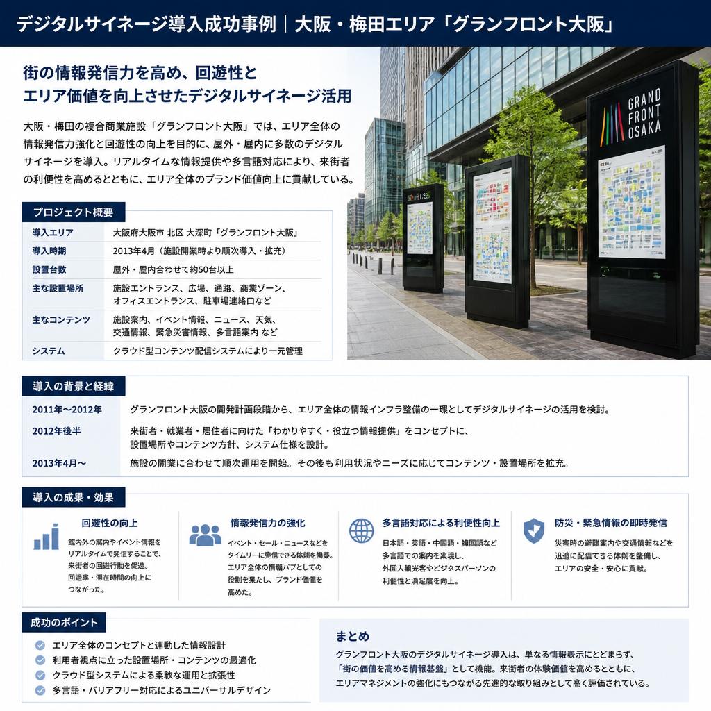 成功事例：デジタルサイネージで変革した街の姿