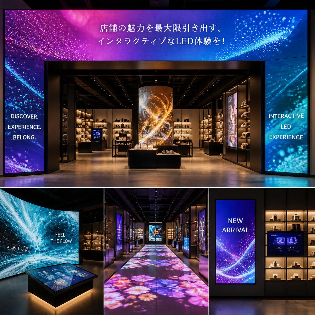 店舗の魅力を最大限引き出す、インタラクティブなLED体験を！