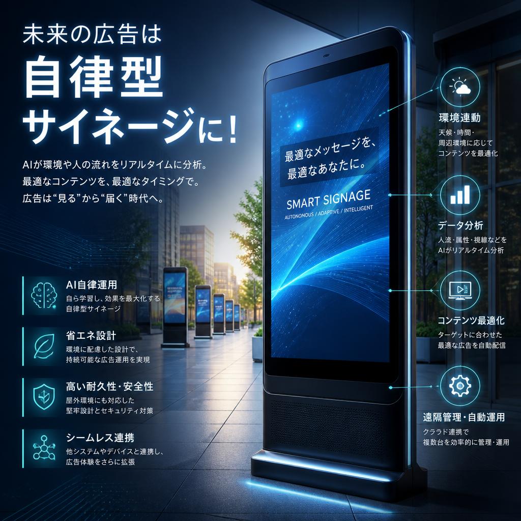 未来の広告は自律型サイネージに！