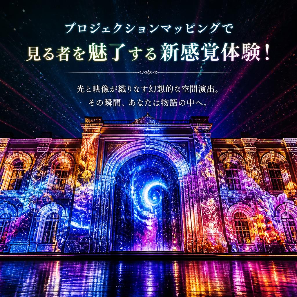 プロジェクションマッピングで見る者を魅了する新感覚体験！