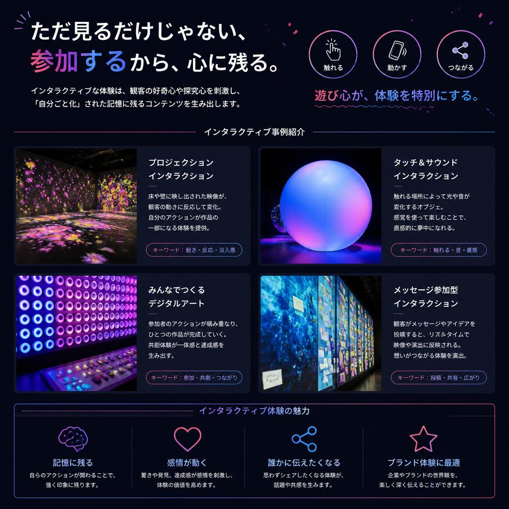 遊び心を加えたインタラクティブ体験