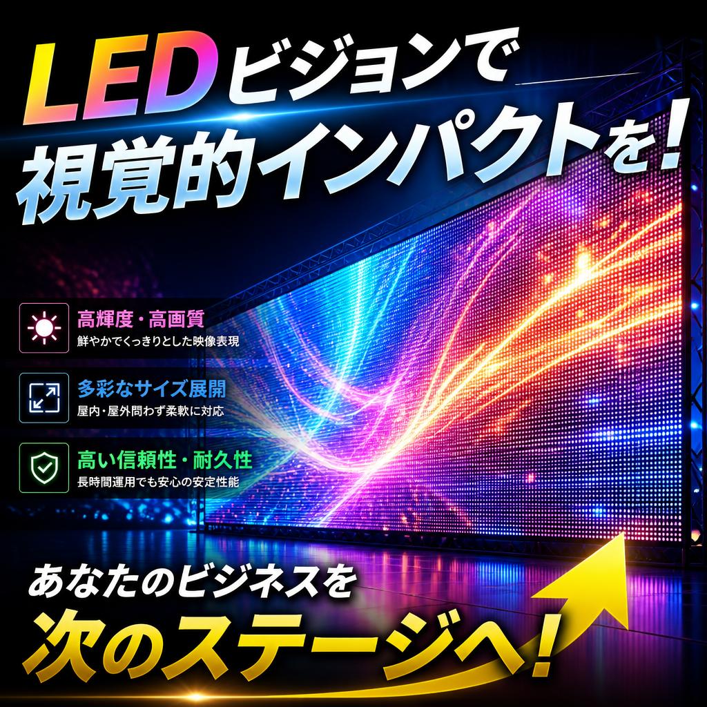 LEDビジョンで視覚的インパクトを！あなたのビジネスを次のステージへ！