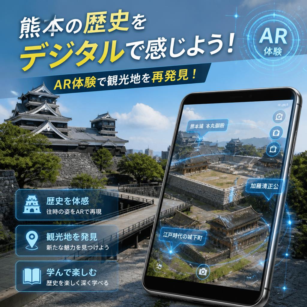 熊本の歴史をデジタルで感じよう！ AR体験で観光地を再発見！