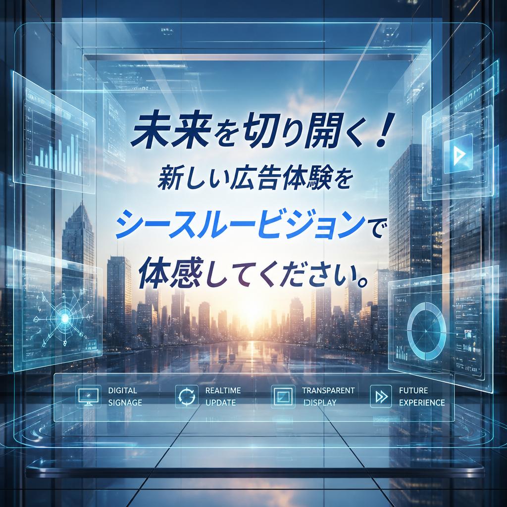 未来を切り開く！新しい広告体験をシースルービジョンで体感してください。