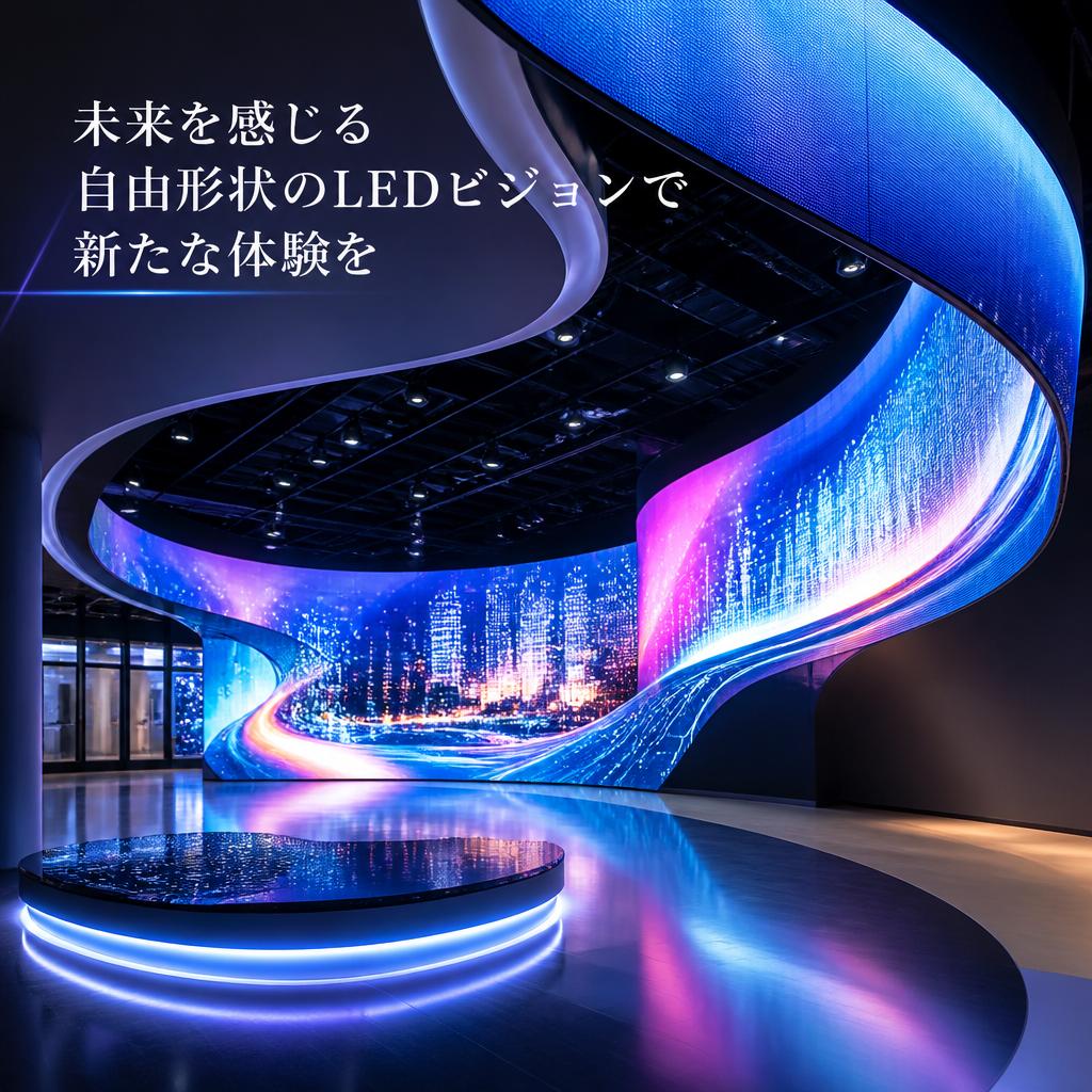 未来を感じる自由形状のLEDビジョンで新たな体験を