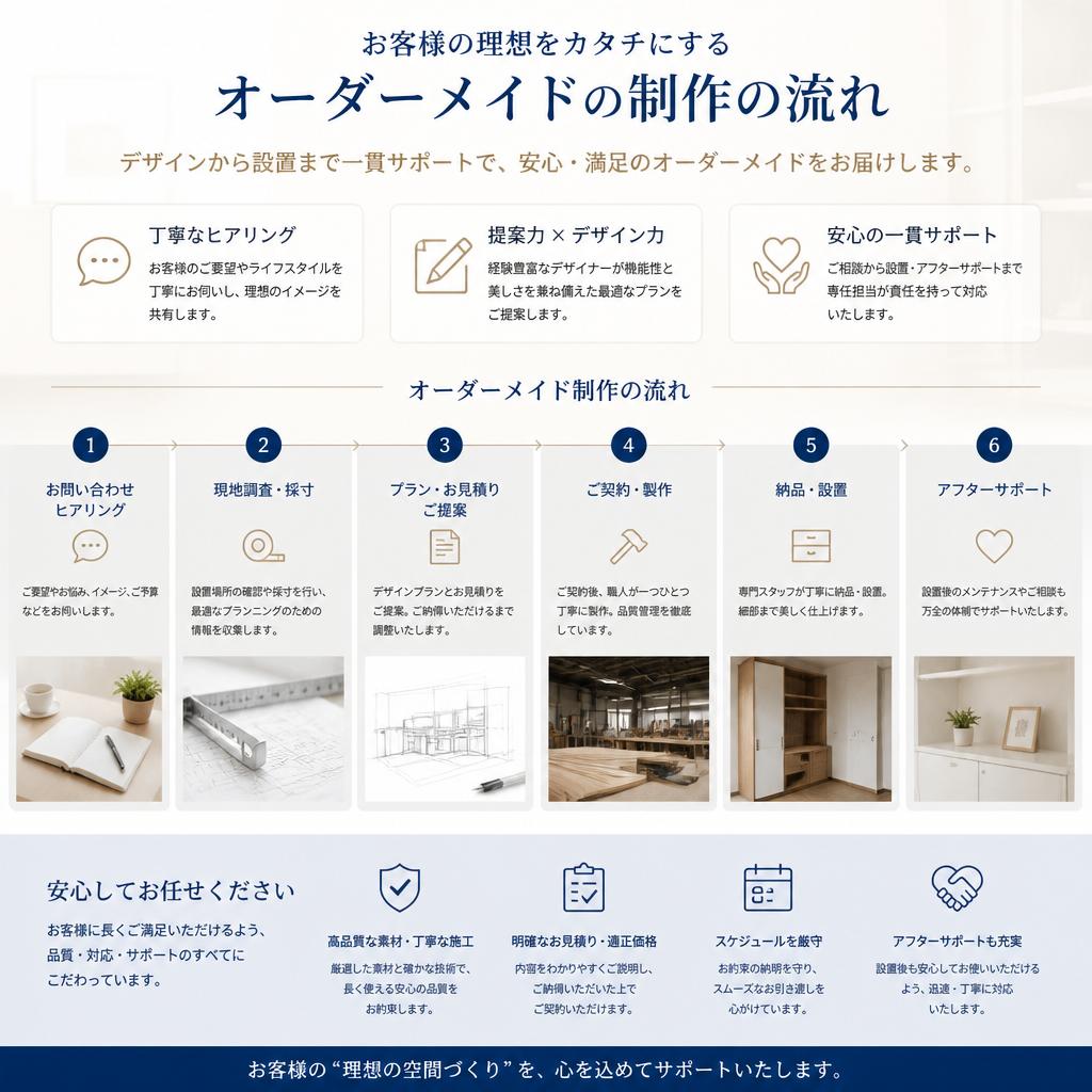完全オーダーメイドの制作プロセス