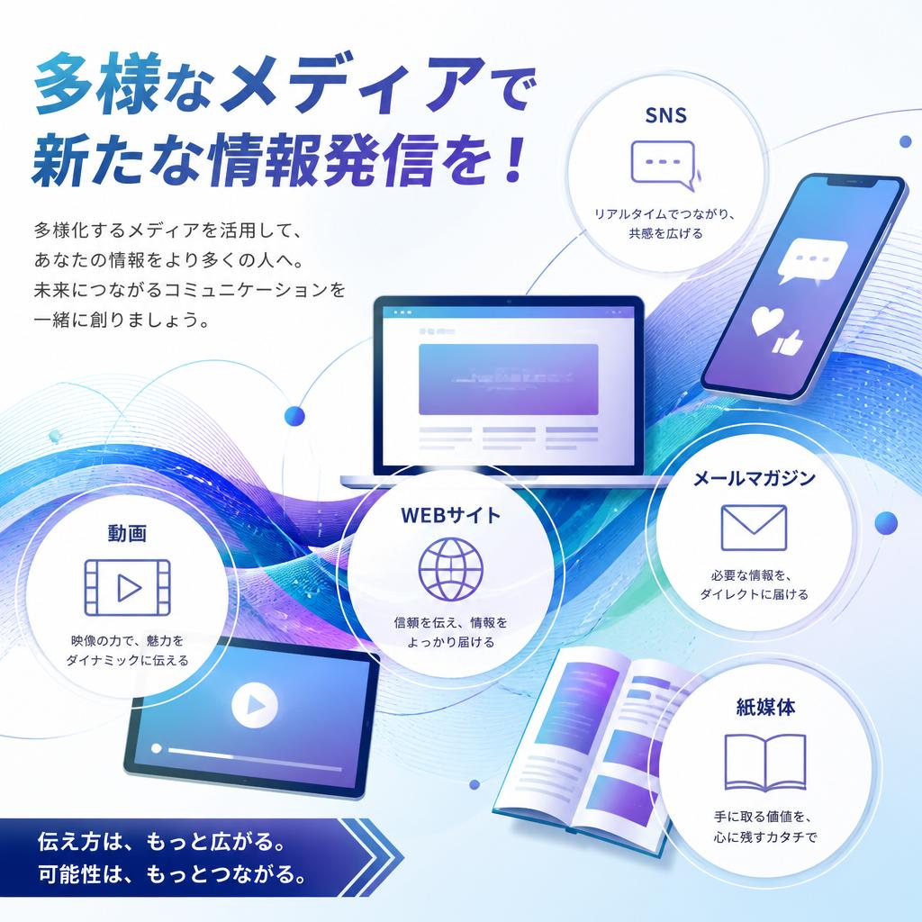多様なメディアで新たな情報発信を！