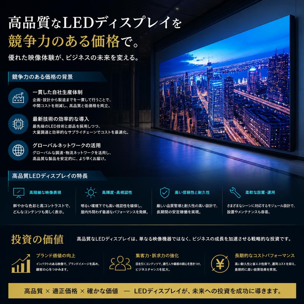 2. コストパフォーマンスに優れたLEDディスプレイの魅力