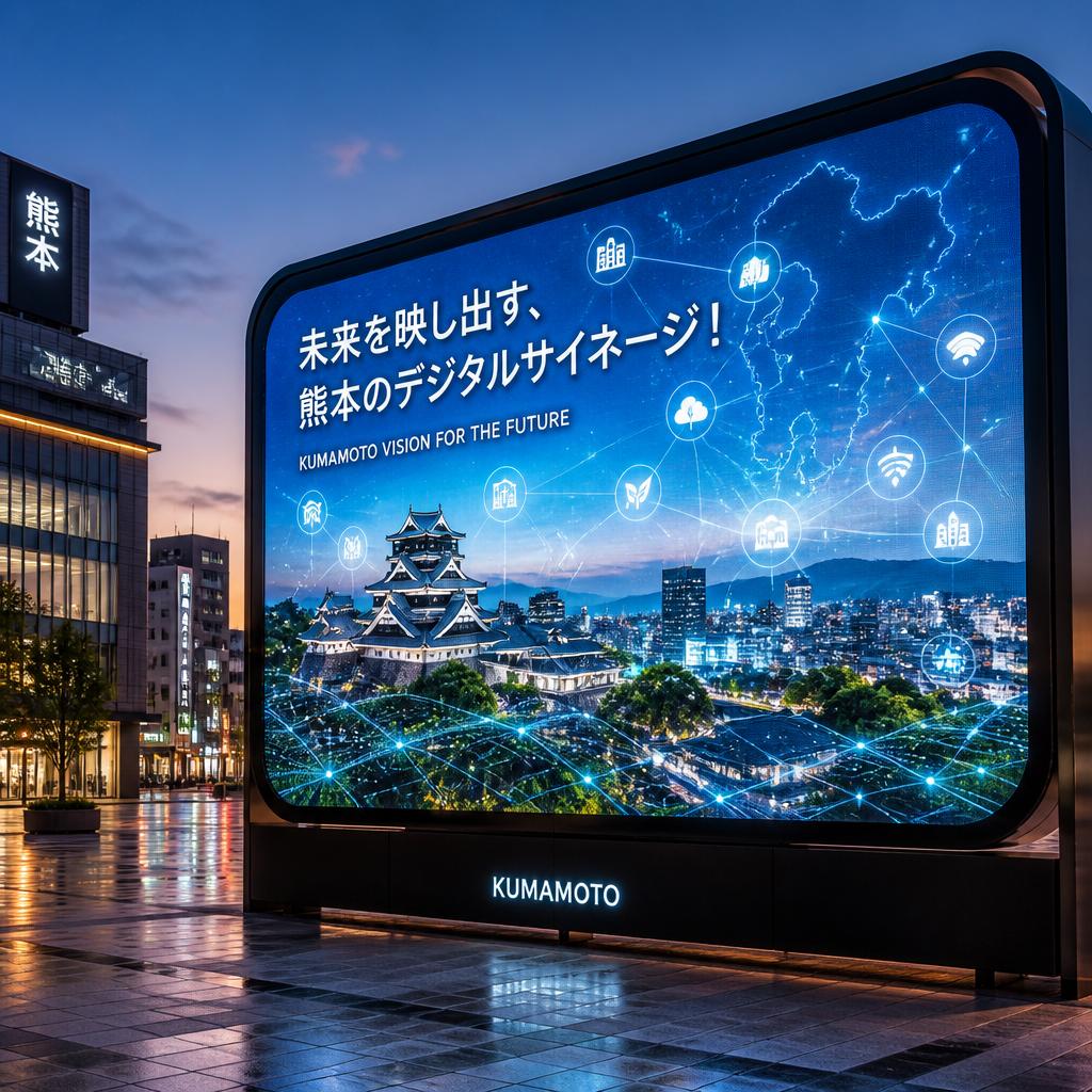 未来を映し出す、熊本のデジタルサイネージ！