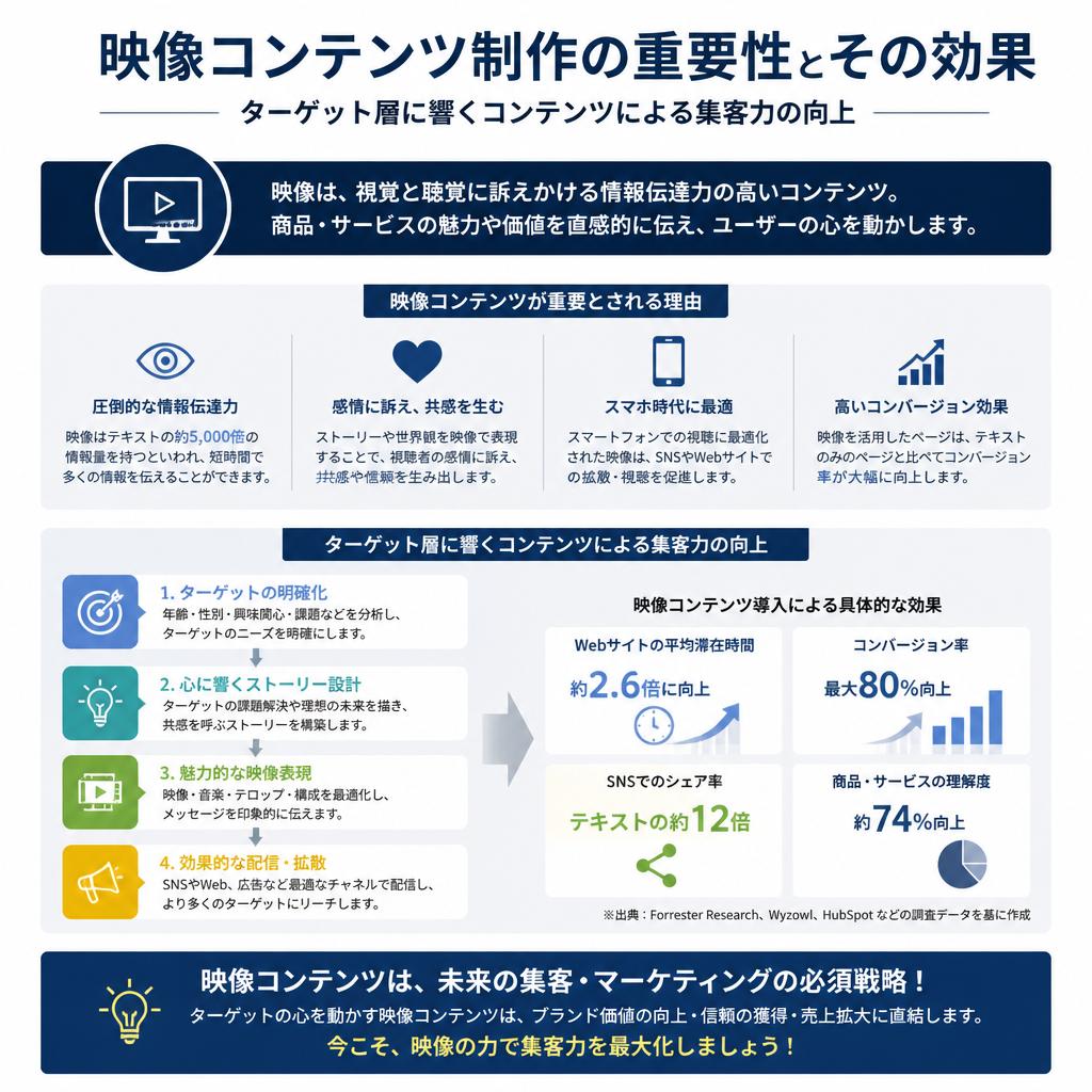 魅力的なコンテンツ制作で集客効果UP