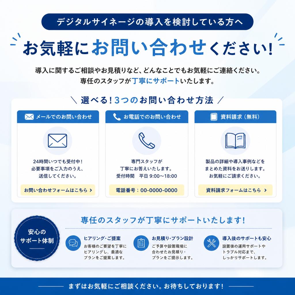 今すぐお問い合わせを！