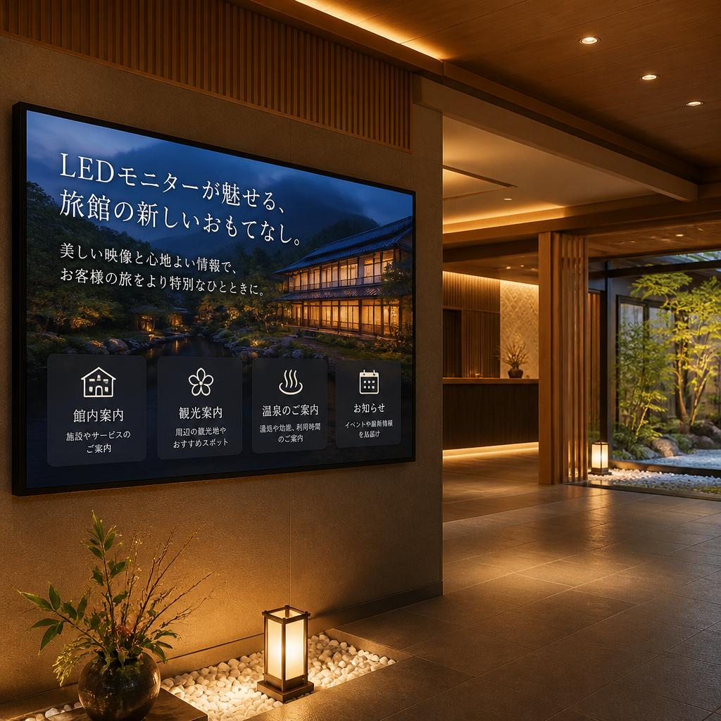 LEDモニターが魅せる、旅館の新しいおもてなし。