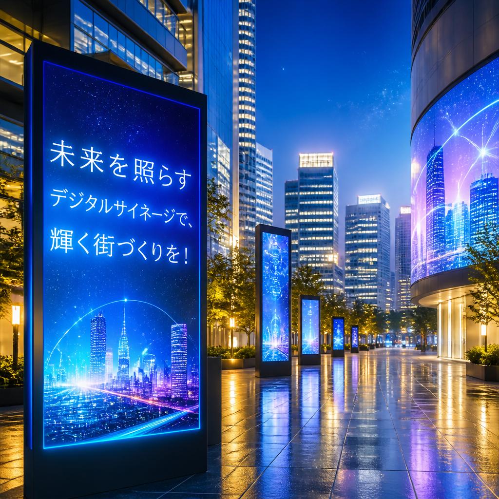 未来を照らすデジタルサイネージで、輝く街づくりを！
