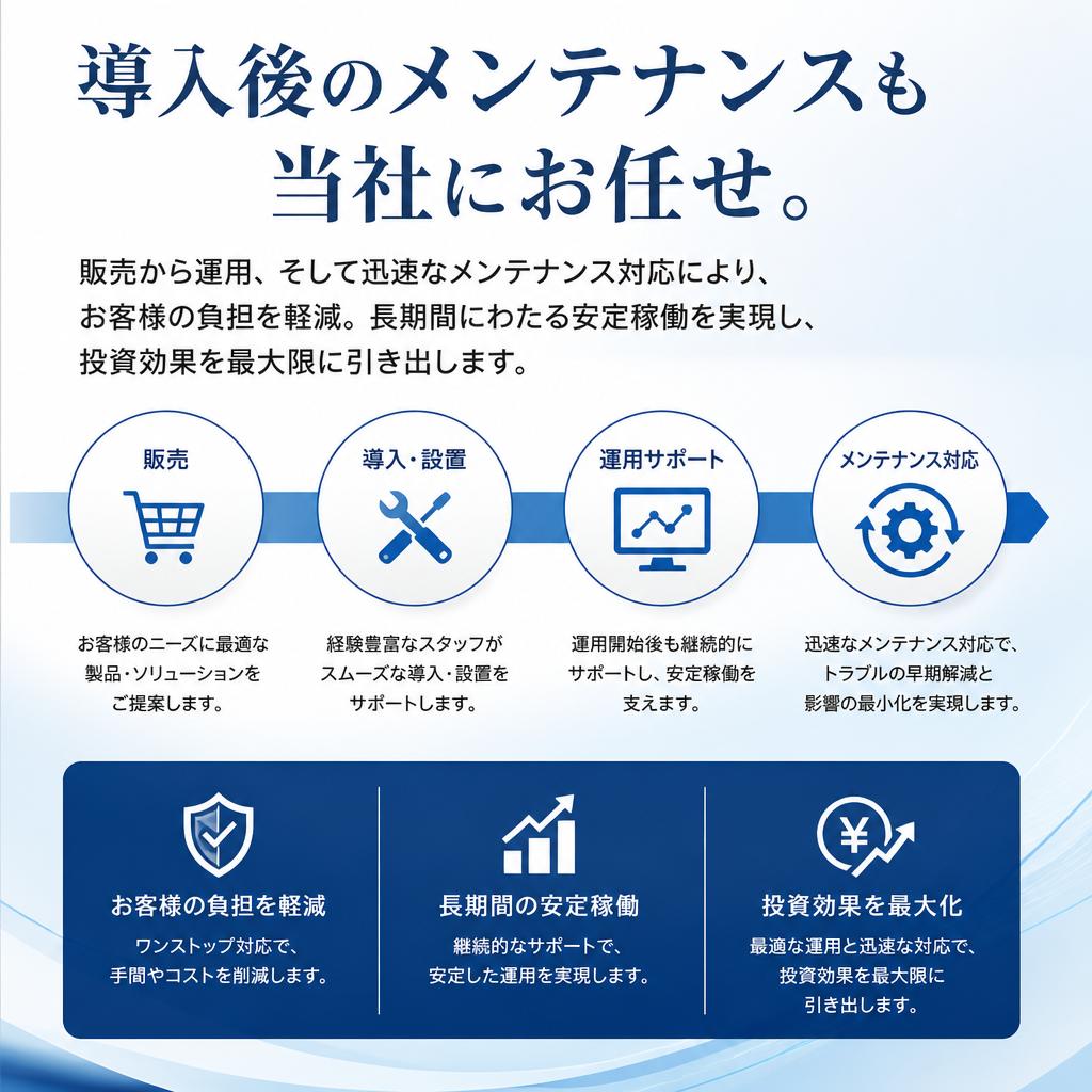 導入後も安心のサポート体制