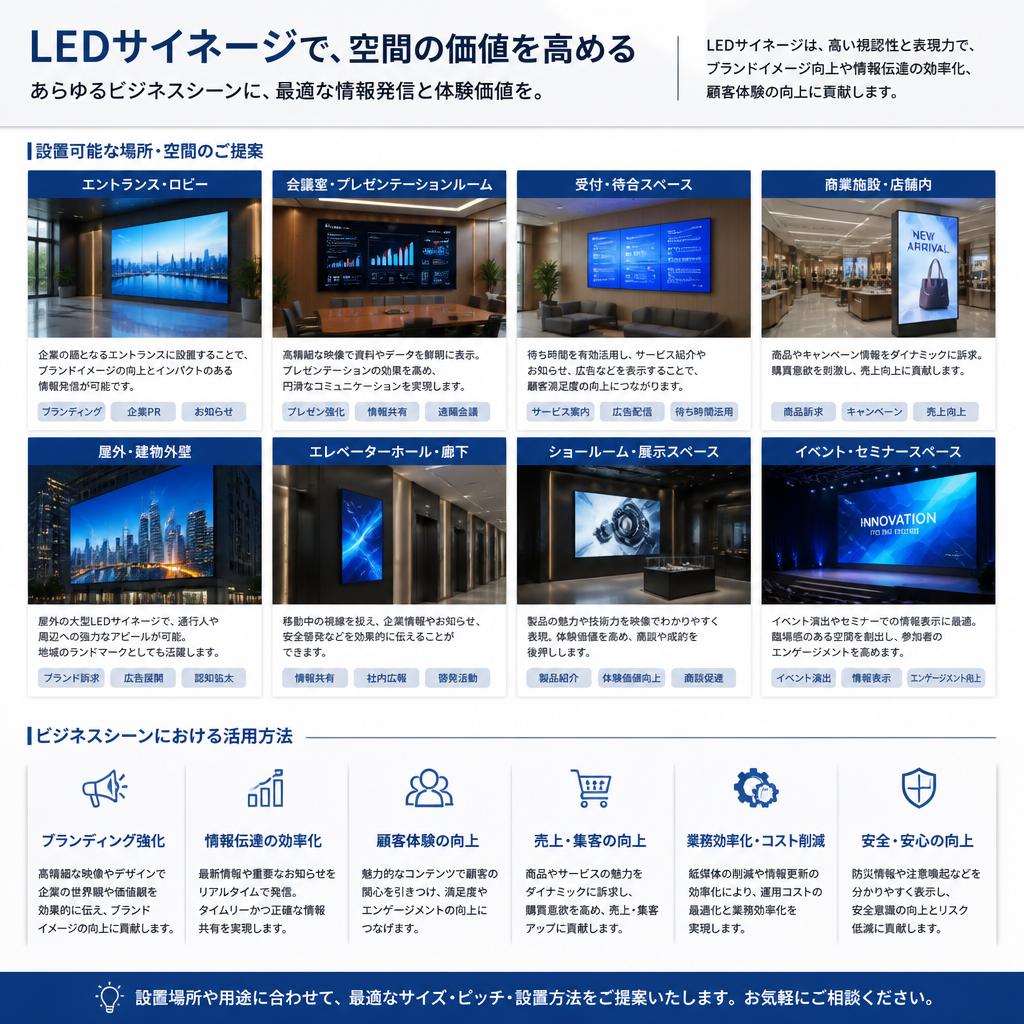 どこで使用できるのか？多様な設置方法