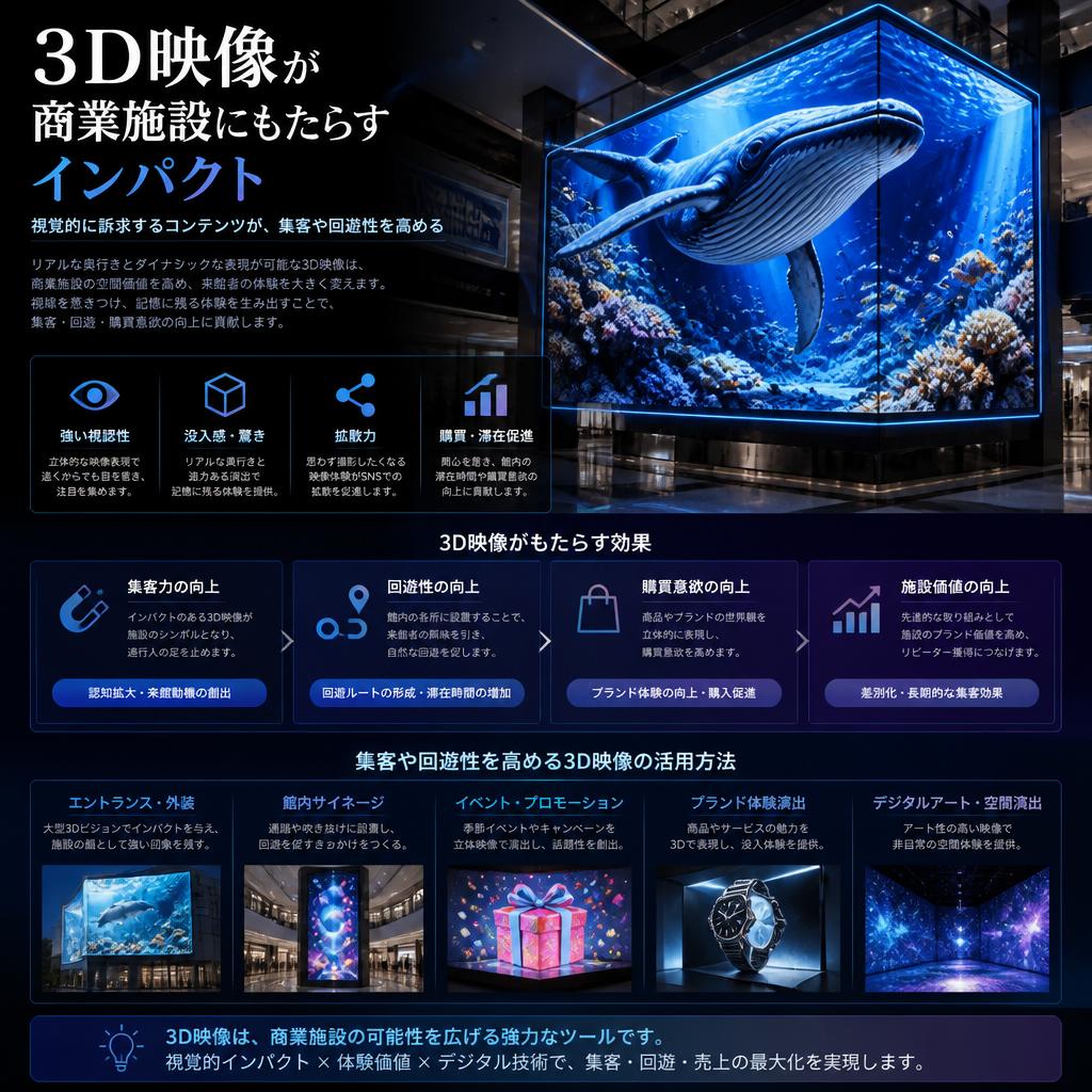 2. 3D映像の力で魅了する商業施設