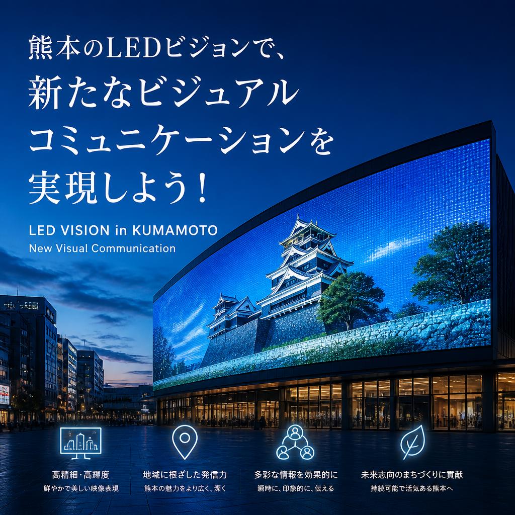 熊本のLEDビジョンで、新たなビジュアルコミュニケーションを実現しよう！