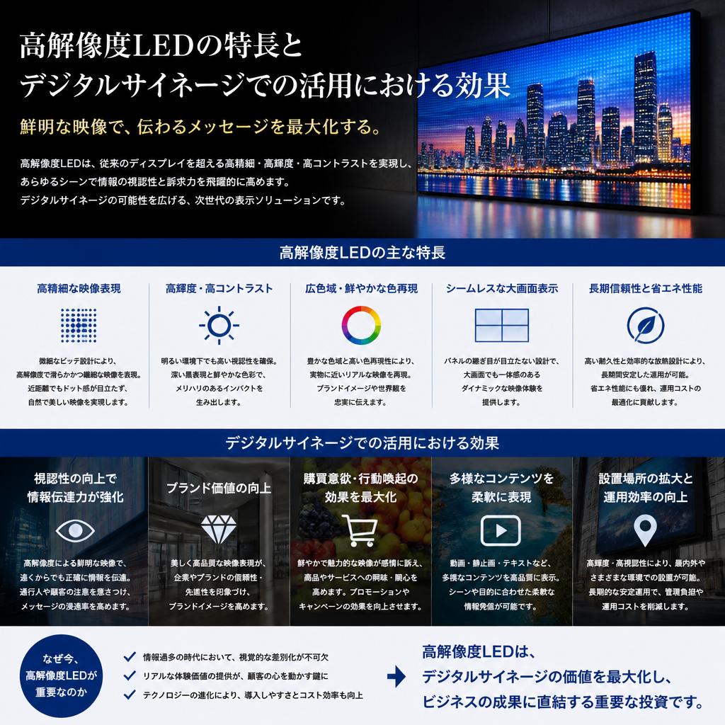 高解像度LEDがもたらすビジュアルインパクト