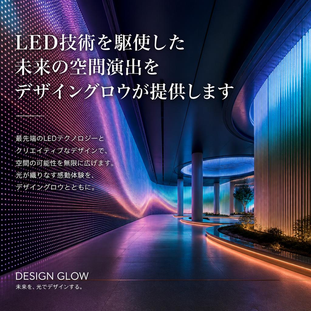 LED技術を駆使した未来の空間演出をデザイングロウが提供します