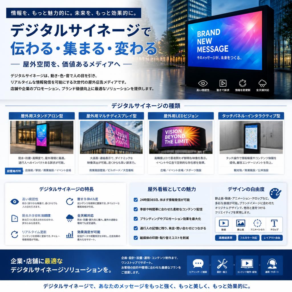 2. プロ仕様のデジタルサイネージとは？