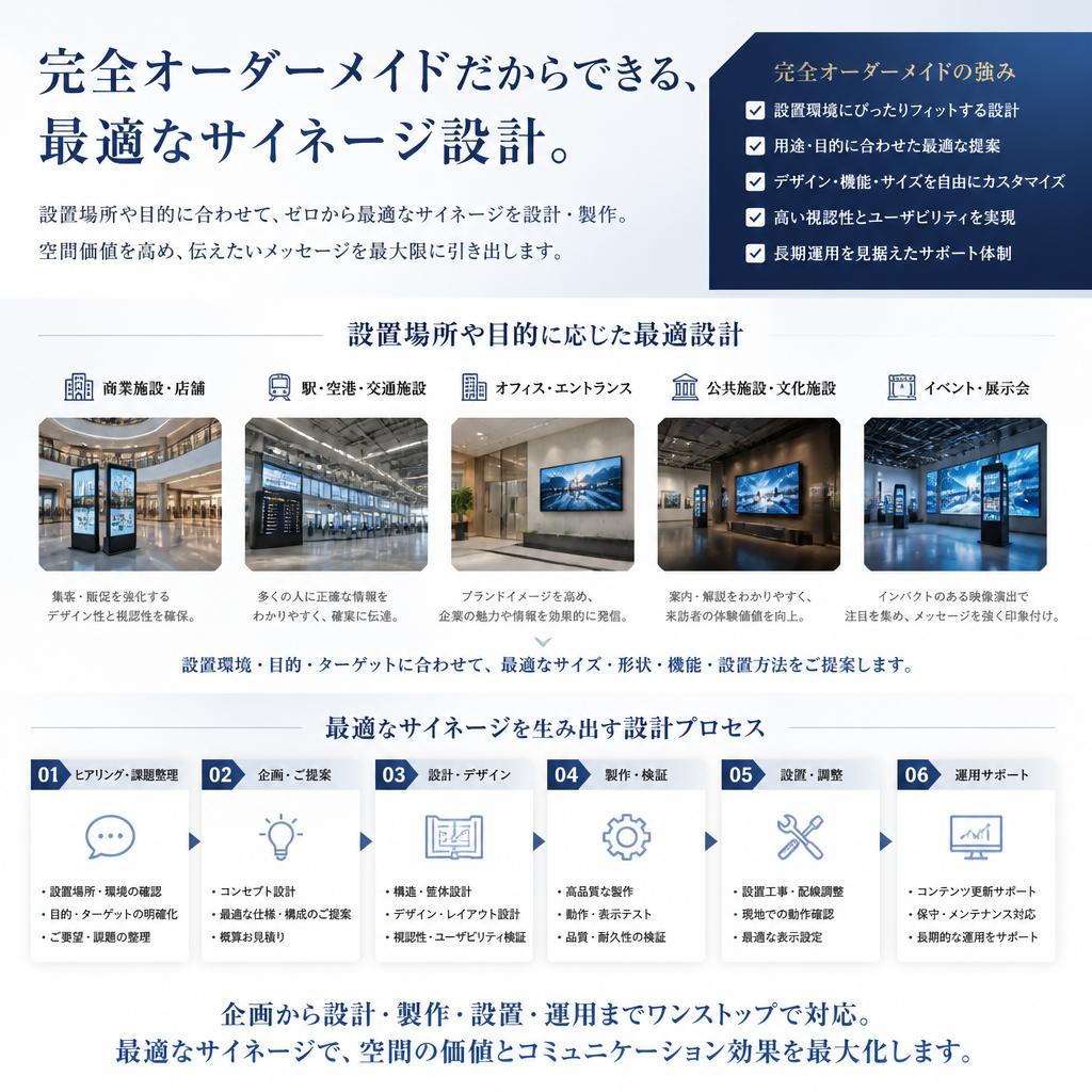 5. オーダーメイドで実現する特注サイネージ